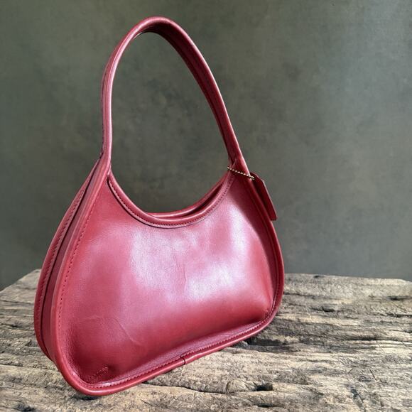 Coach Handbags - Coach Red Mini Ergo Handbag Satchel Leather Hobo Purse USA Vintage # 9027